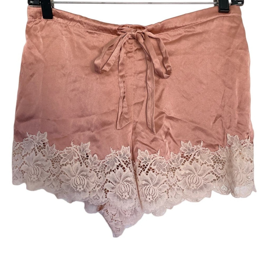 Ginia Silk Lace Trim Shorts